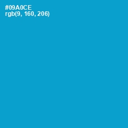 #09A0CE - Cerulean Color Image