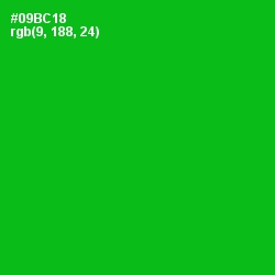 #09BC18 - Forest Green Color Image