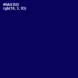 #0A035D - Gulf Blue Color Image