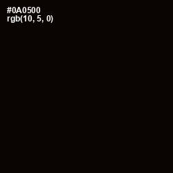 #0A0500 - Black Color Image