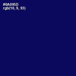#0A095D - Gulf Blue Color Image