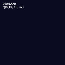 #0A0A20 - Black Pearl Color Image