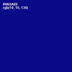 #0A0A88 - Navy Blue Color Image