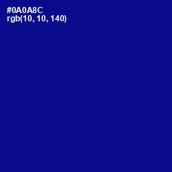 #0A0A8C - Navy Blue Color Image