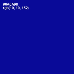 #0A0A98 - Ultramarine Color Image