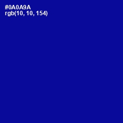 #0A0A9A - Ultramarine Color Image
