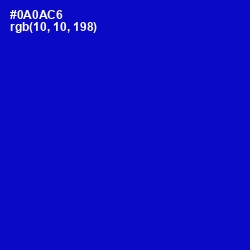 #0A0AC6 - Dark Blue Color Image