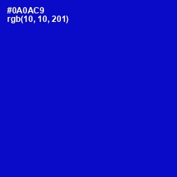 #0A0AC9 - Dark Blue Color Image