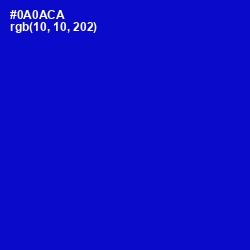 #0A0ACA - Dark Blue Color Image