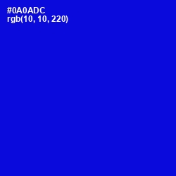 #0A0ADC - Dark Blue Color Image