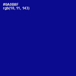 #0A0B8F - Navy Blue Color Image