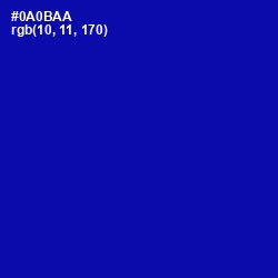 #0A0BAA - Ultramarine Color Image