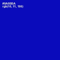 #0A0BBA - International Klein Blue Color Image