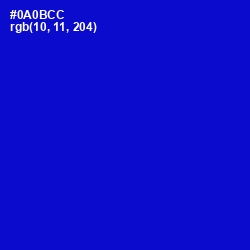 #0A0BCC - Dark Blue Color Image