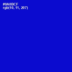 #0A0BCF - Dark Blue Color Image