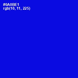 #0A0BE1 - Blue Color Image