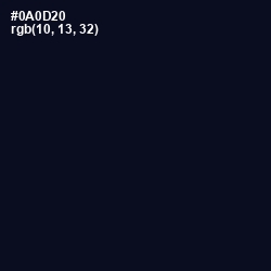 #0A0D20 - Black Pearl Color Image