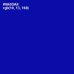 #0A0DA8 - Ultramarine Color Image