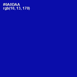 #0A0DAA - Ultramarine Color Image