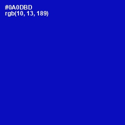 #0A0DBD - International Klein Blue Color Image