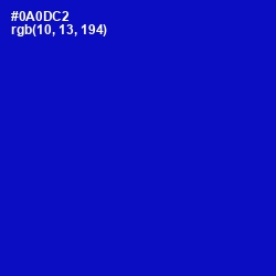 #0A0DC2 - Dark Blue Color Image