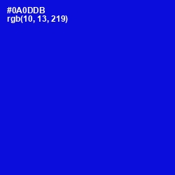 #0A0DDB - Dark Blue Color Image