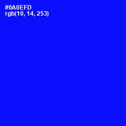 #0A0EFD - Blue Color Image