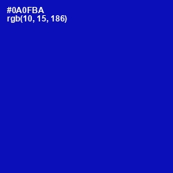 #0A0FBA - International Klein Blue Color Image