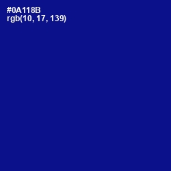 #0A118B - Ultramarine Color Image