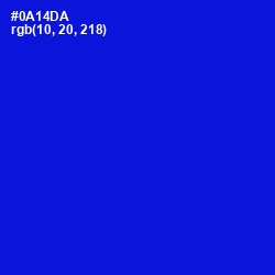 #0A14DA - Dark Blue Color Image