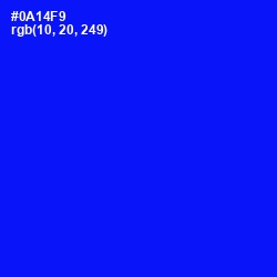 #0A14F9 - Blue Color Image