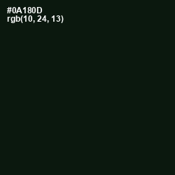 #0A180D - Gordons Green Color Image