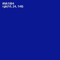 #0A1894 - Ultramarine Color Image