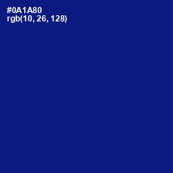 #0A1A80 - Ultramarine Color Image