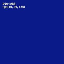 #0A1A88 - Ultramarine Color Image