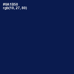 #0A1B50 - Gulf Blue Color Image