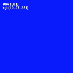 #0A1BFB - Blue Color Image