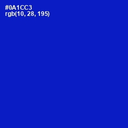 #0A1CC3 - Dark Blue Color Image