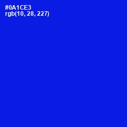 #0A1CE3 - Blue Color Image