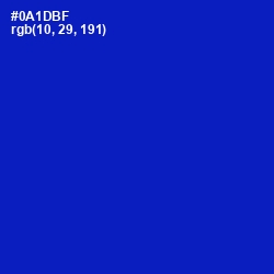 #0A1DBF - International Klein Blue Color Image