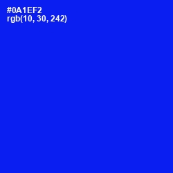 #0A1EF2 - Blue Color Image
