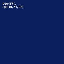 #0A1F5C - Gulf Blue Color Image