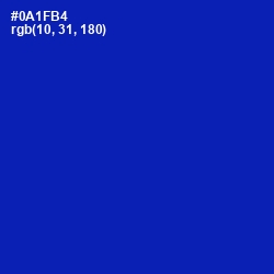 #0A1FB4 - International Klein Blue Color Image