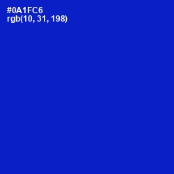 #0A1FC6 - Dark Blue Color Image