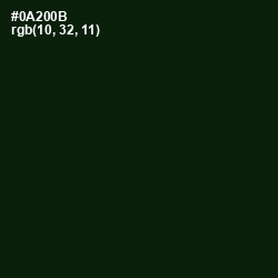 #0A200B - Palm Green Color Image