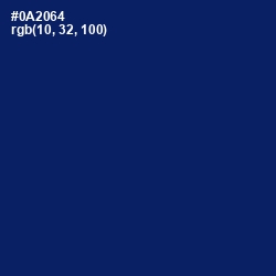 #0A2064 - Deep Sapphire Color Image