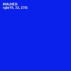 #0A20EB - Blue Color Image