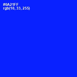 #0A21FF - Blue Color Image