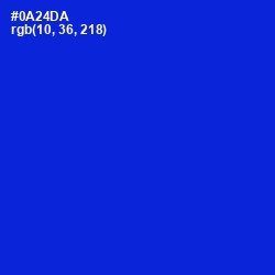 #0A24DA - Dark Blue Color Image