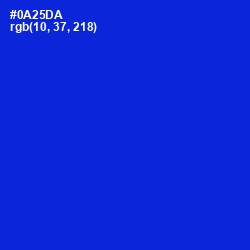 #0A25DA - Dark Blue Color Image